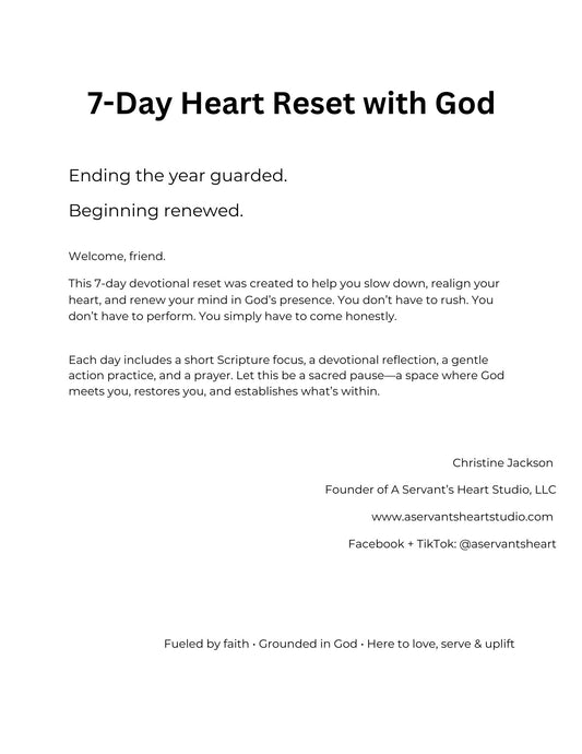7-Day Prayer Journey - Free Starter Guide