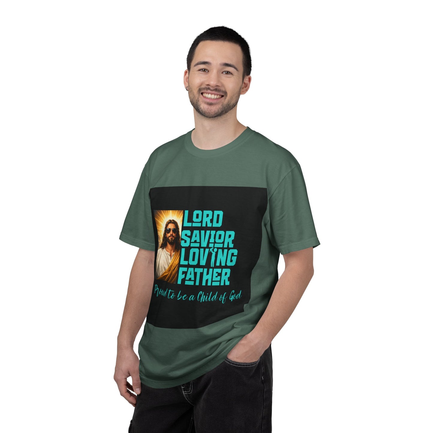Christian Jesus T-Shirt — "Lord Savior Loving Father" Faith Tee (Proud to be a Child of God)