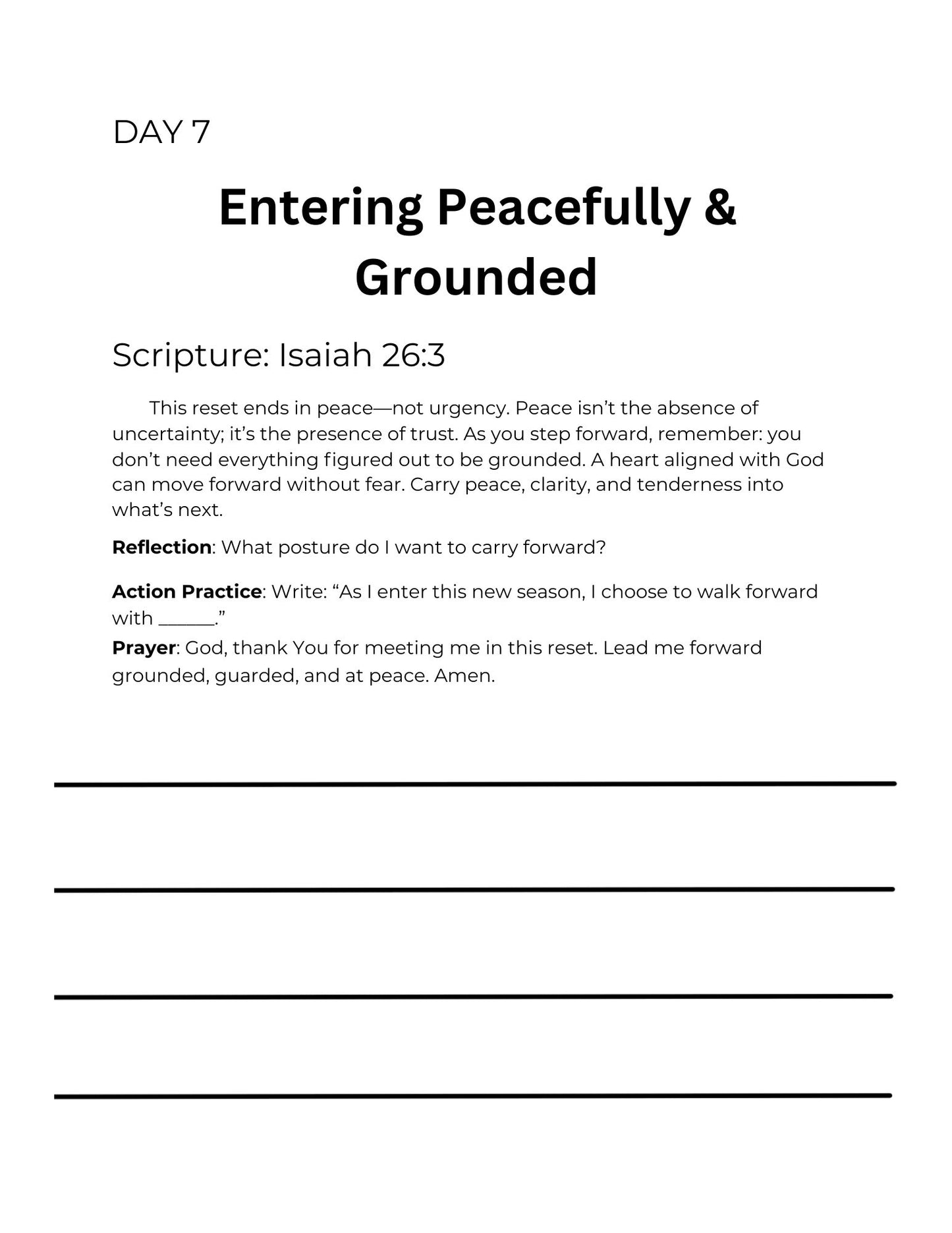 7-Day Prayer Journey - Free Starter Guide