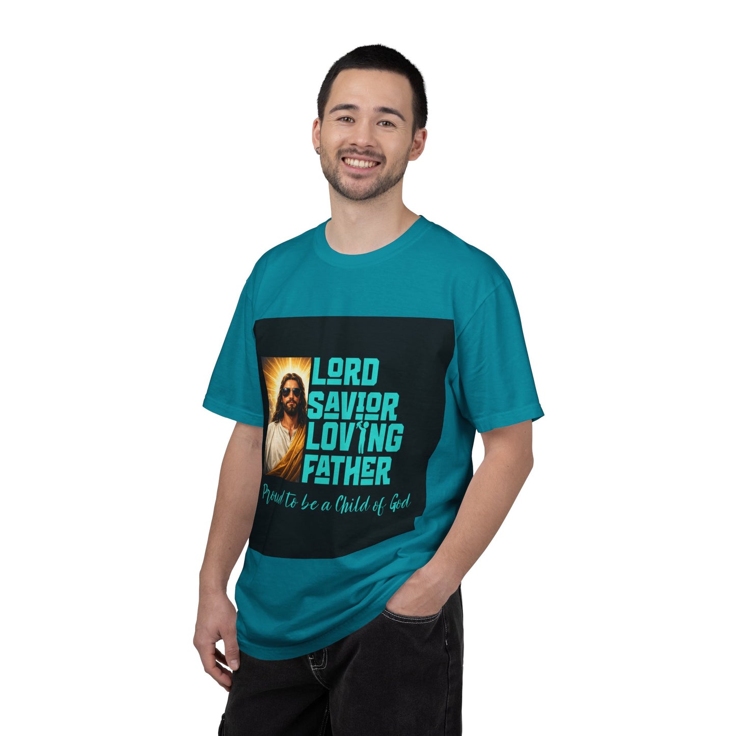 Christian Jesus T-Shirt — "Lord Savior Loving Father" Faith Tee (Proud to be a Child of God)