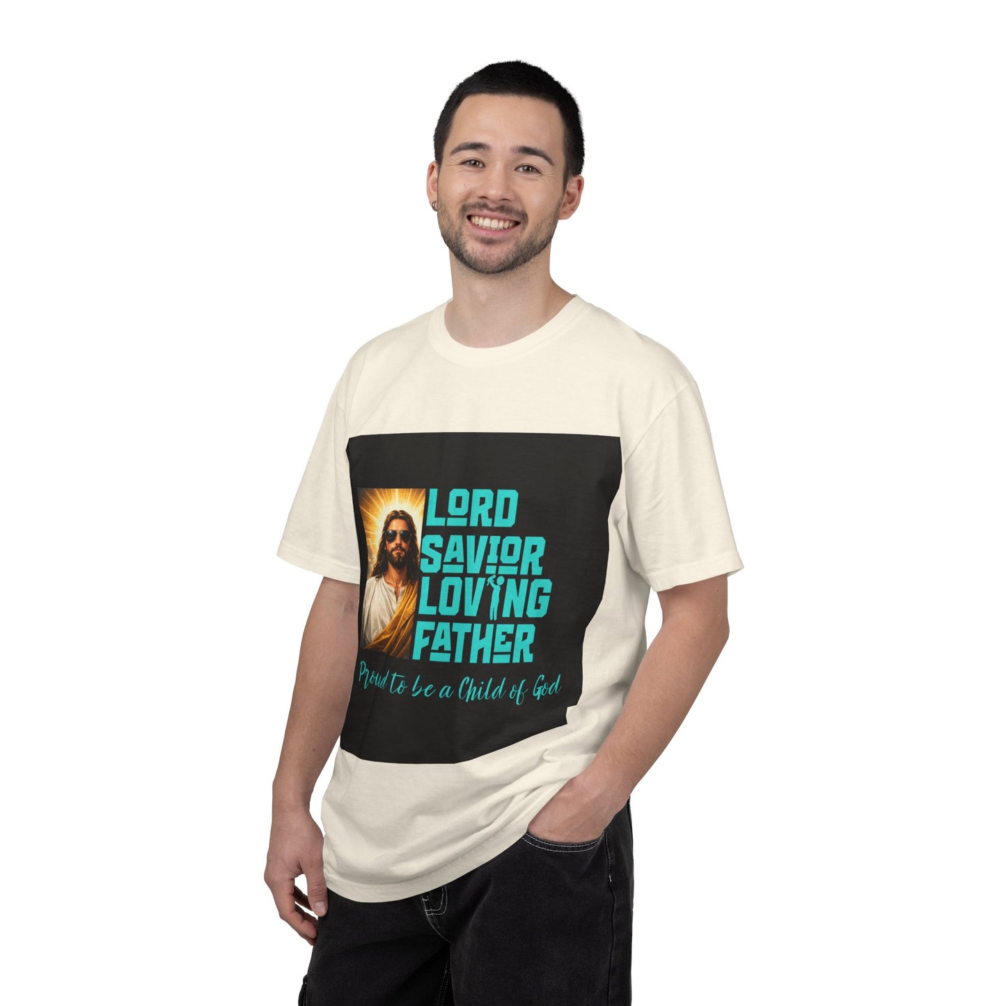Christian Jesus T-Shirt — "Lord Savior Loving Father" Faith Tee (Proud to be a Child of God)