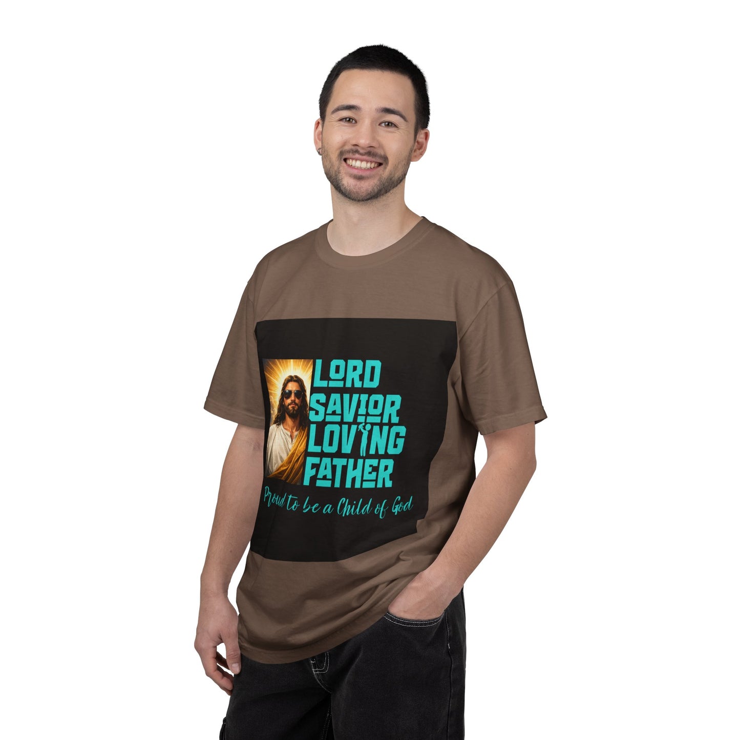 Christian Jesus T-Shirt — "Lord Savior Loving Father" Faith Tee (Proud to be a Child of God)