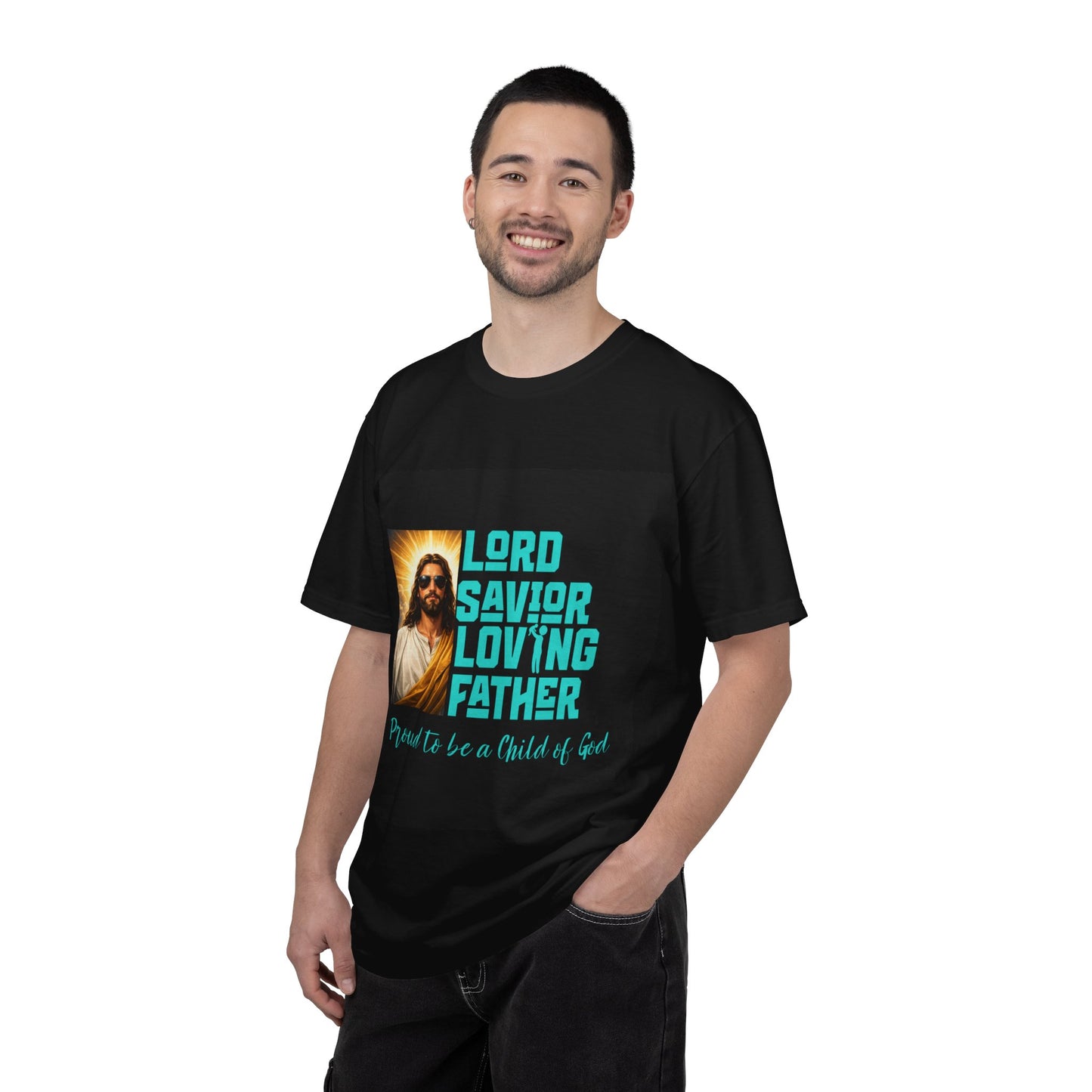 Christian Jesus T-Shirt — "Lord Savior Loving Father" Faith Tee (Proud to be a Child of God)
