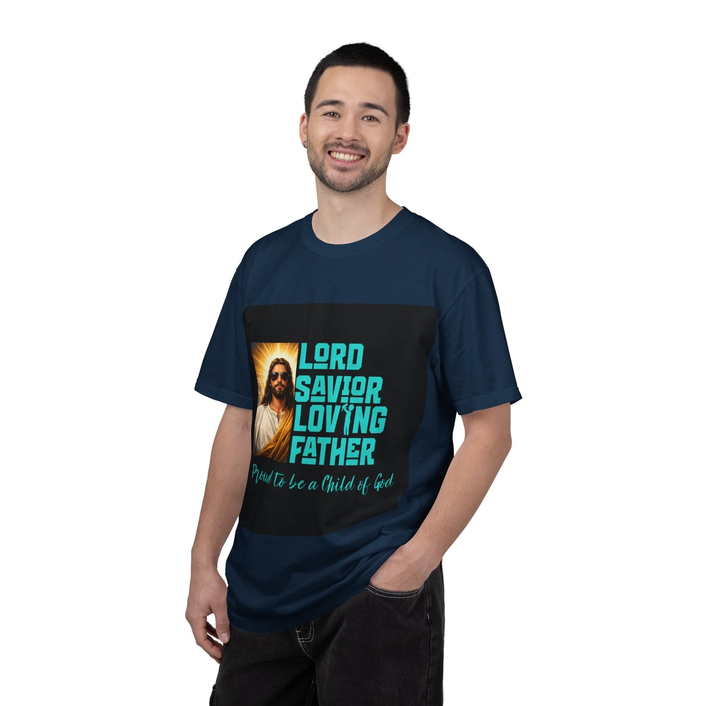 Christian Jesus T-Shirt — "Lord Savior Loving Father" Faith Tee (Proud to be a Child of God)