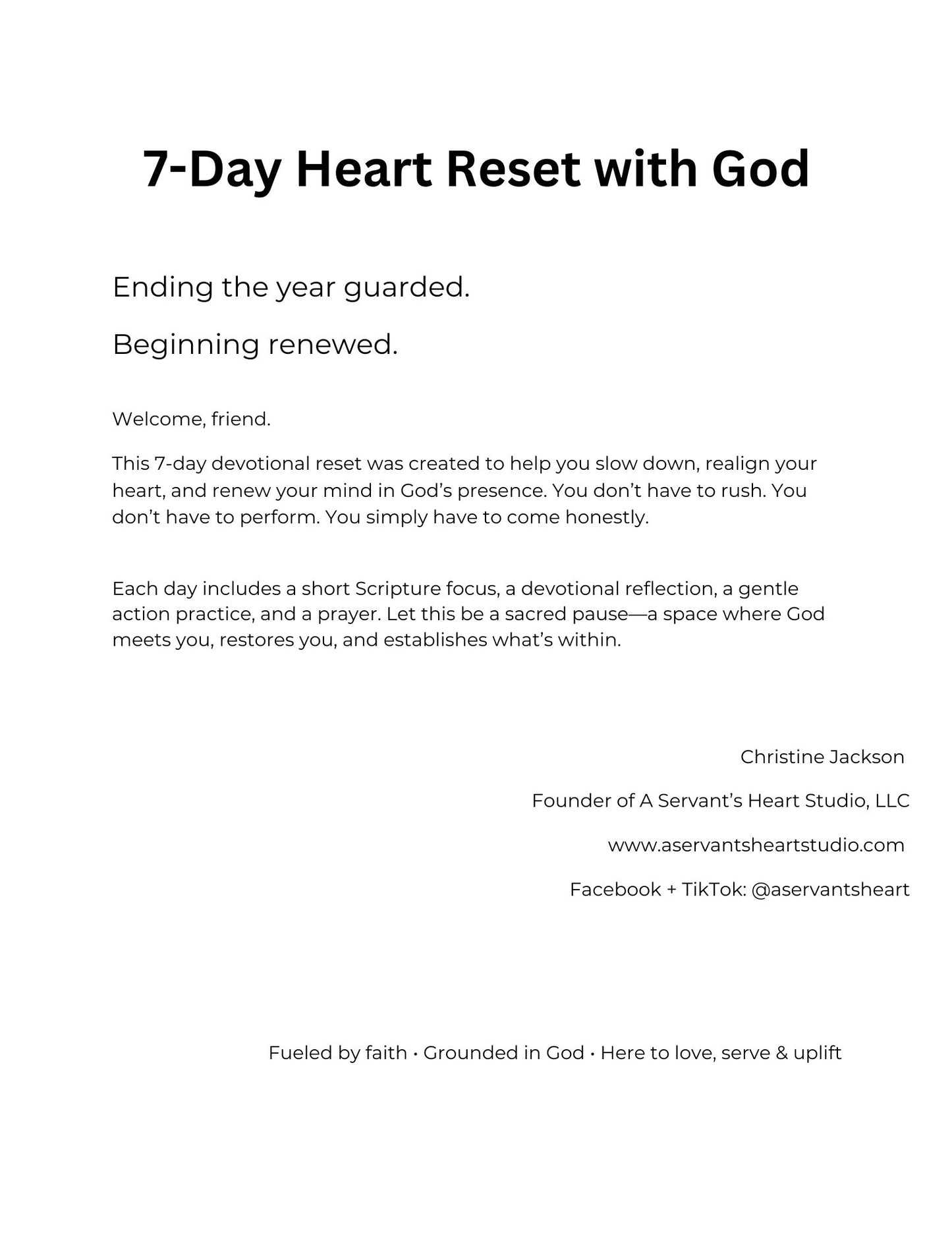 7-Day Prayer Journey - Free Starter Guide