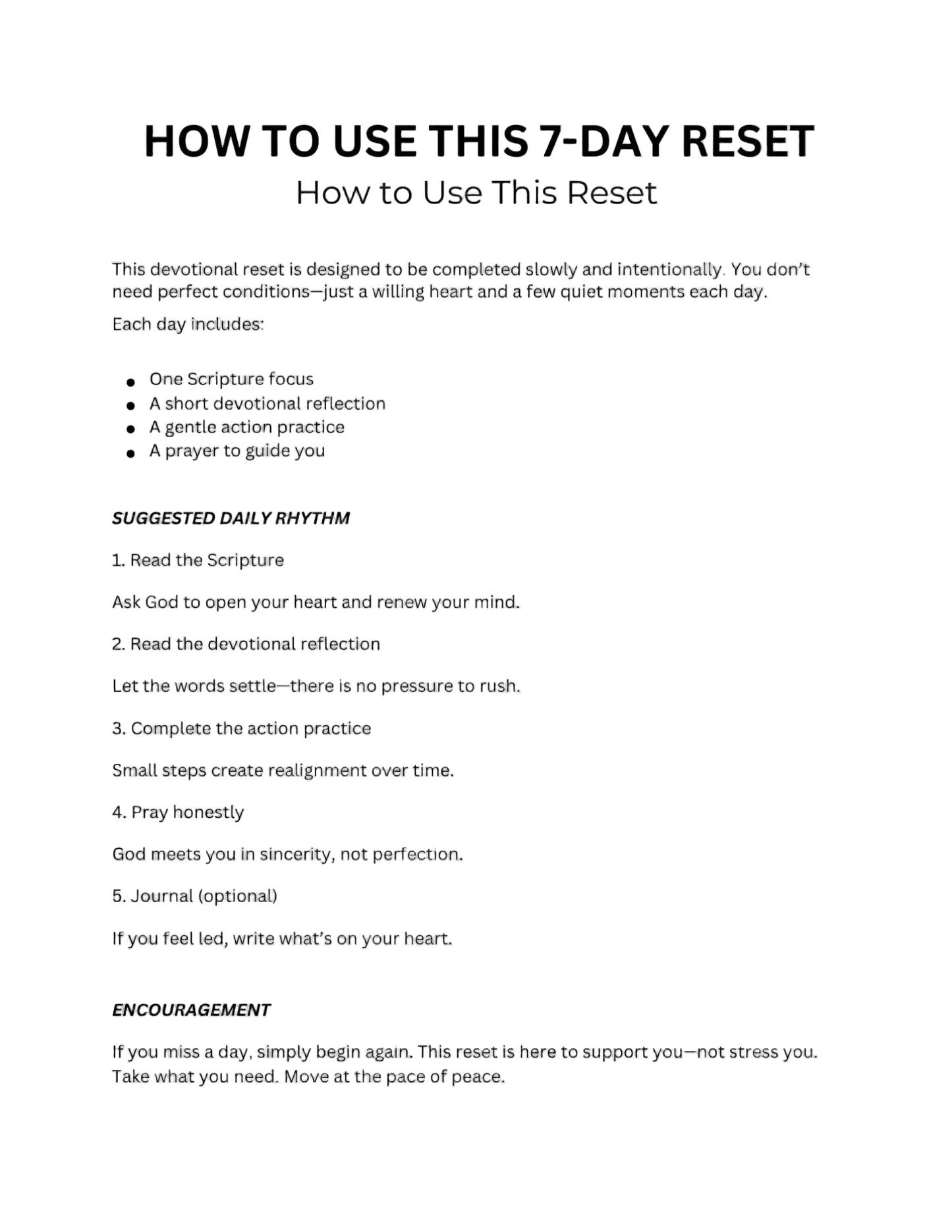 7-Day Prayer Journey - Free Starter Guide