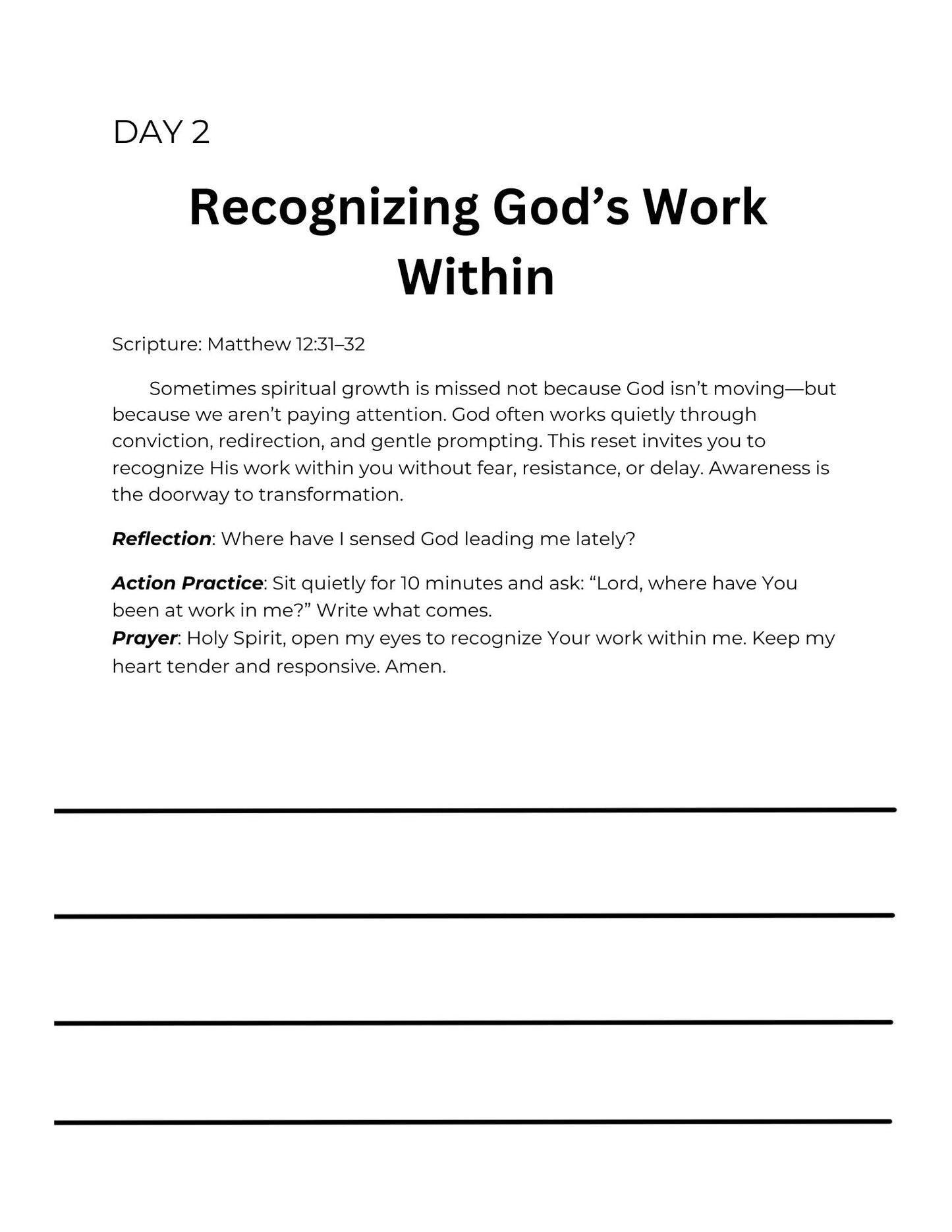 7-Day Prayer Journey - Free Starter Guide
